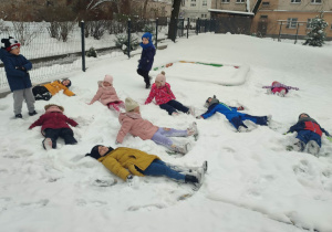 Grupa Liski na śniegu